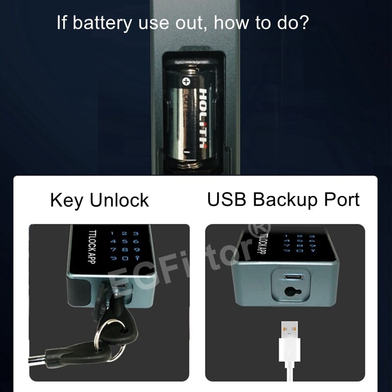 Parola TTTLock Lacăt Bluetooth Ecran tactil RFID IC Card Cheie Securitate Casă Dulap impermeabil Geanta electronică Lacăt pentru bagaje