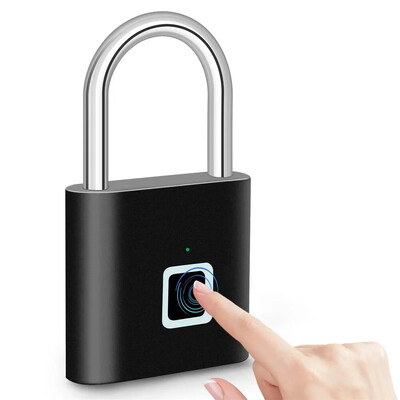 Kulcs nélküli USB töltés Hordozható lopásgátló Smart Lock ujjlenyomat lakat IP66 vízálló ajtózár