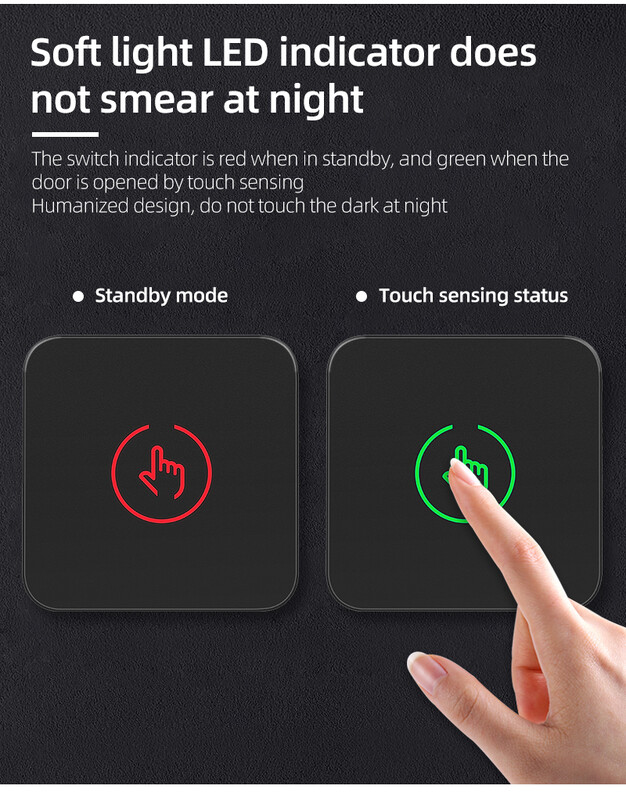 Durų išėjimo mygtuko atleidimo mygtuko atidarymo jungiklis NO COM NC LED lemputė, skirta durų prieigos kontrolės sistemos įėjimo atidarymui, liečiamas išėjimo mygtukas