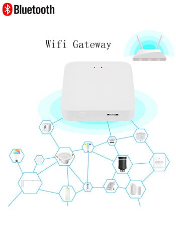 Tuya Smart Lock Wifi Bridge Wireless Gateway Hub 2.4G Wifi Smart Life APP Устройствата за дистанционно управление работят с Alexa Google Home