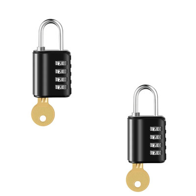 2 vnt cinko lydinio 4 skaitmenų kombinuotas užraktas su raktu, dviejų kanalų valdymu, mokyklos sporto salės spintelėmis