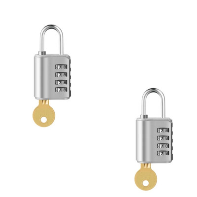 2 vnt cinko lydinio 4 skaitmenų kombinuotas užraktas su raktu, dviejų kanalų valdymu, mokyklos sporto salės spintelėmis