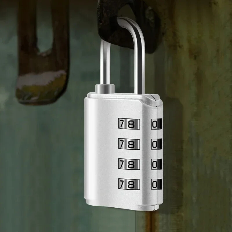 2 vnt cinko lydinio 4 skaitmenų kombinuotas užraktas su raktu, dviejų kanalų valdymu, mokyklos sporto salės spintelėmis