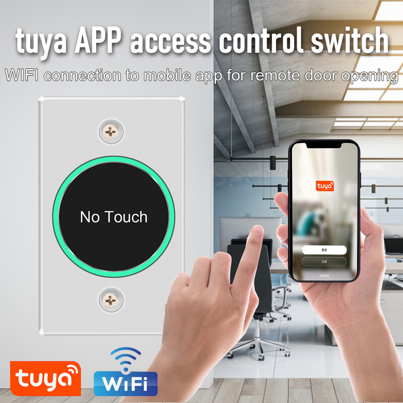 Tuya App Wifi juurdepääsukontrolli ukse lüliti väljumisnupp puutevaba värav Ava mobiiltelefoni kaugjuhtimispult puutevaba induktsioonlüliti