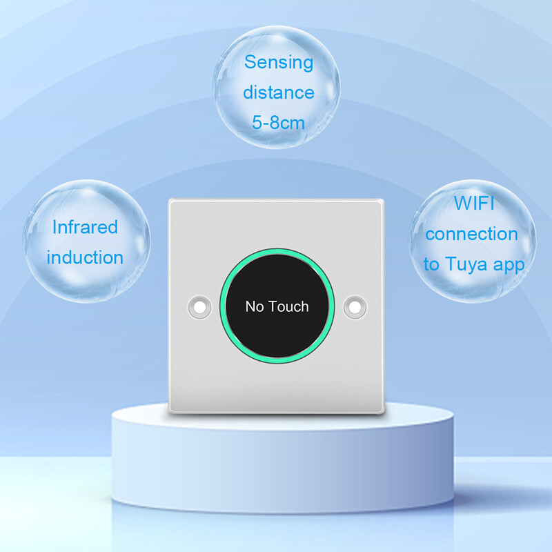 Tuya App Wifi juurdepääsukontrolli ukse lüliti väljumisnupp puutevaba värav Ava mobiiltelefoni kaugjuhtimispult puutevaba induktsioonlüliti