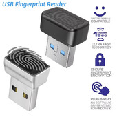 Cititor de amprentă USB Mini pentru Windows 7 8 10 11 Hello, Lacăt pentru scaner biometric pentru PC sau laptop Modul de deblocare a amprentei