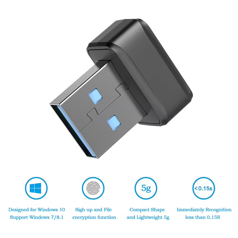 USB-sõrmejäljelugeja Mini operatsioonisüsteemile Windows 7 8 10 11 Tere! Biomeetrilise skanneri tabalukk arvuti või sülearvuti sõrmejälje avamise moodul