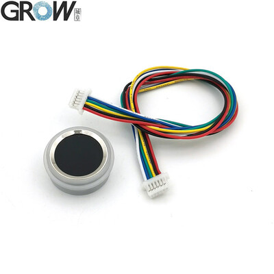 GROW R502-F RGB LED vízálló kis DC 3.3V átmérőjű 21.5mm SH1.0-6pin kapacitív kerek LED ujjlenyomat modul érzékelő szkenner