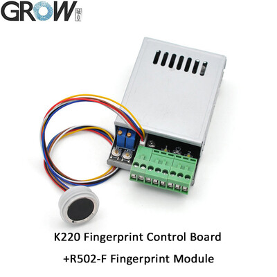 GROW R502-F RGB LED veekindel väike alalisvoolu 3,3 V läbimõõt 21,5 mm SH1,0-6 kontaktiga mahtuvuslik ümmargune LED-sõrmejäljemooduli anduri skanner