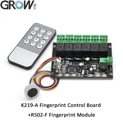 GROW R502-F RGB LED veekindel väike alalisvoolu 3,3 V läbimõõt 21,5 mm SH1,0-6 kontaktiga mahtuvuslik ümmargune LED-sõrmejäljemooduli anduri skanner