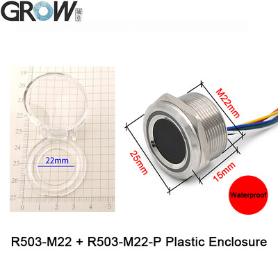 R503-M22 DC3.3V 200 ietilpības gredzena indikatora gaismas diodes vadības apaļais pirkstu nospiedumu moduļa skeneris Arduino piekļuves kontrolei