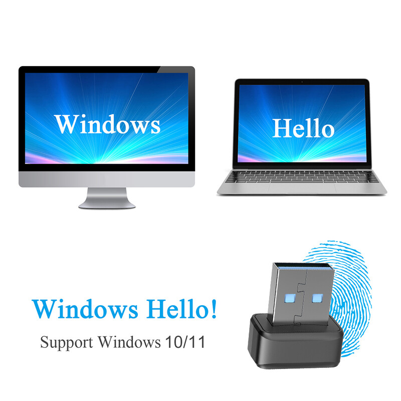 USB modul za čitanje ključeva otiska prsta za Windows 10 11 Hello, biometrijski skener, lokot, modul za otključavanje otiska prsta, dodaci za prijenosna računala