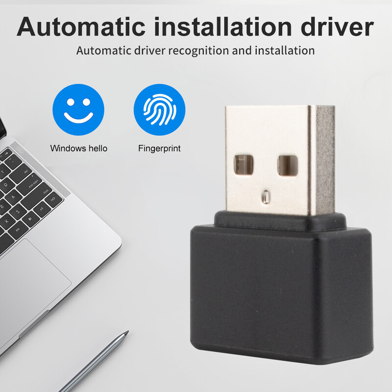 Mini pirštų atspaudų atpažinimo įrenginys „Windows 10 11 Hello“ biometrinis skaitytuvas USB / C tipo pirštų atspaudų skaitytuvo modulis, skirtas nešiojamam kompiuteriui