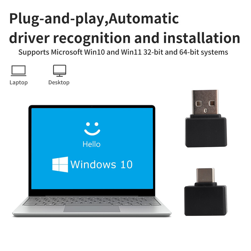 Mini pirštų atspaudų atpažinimo įrenginys „Windows 10 11 Hello“ biometrinis skaitytuvas USB / C tipo pirštų atspaudų skaitytuvo modulis, skirtas nešiojamam kompiuteriui