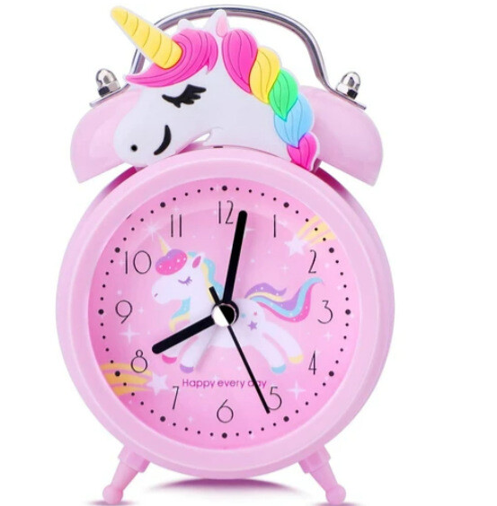 Ārējā tirdzniecība pārrobežu multfilma vienradzis studentu guļamistabas naktsgaldiņš klusā tīrīšana otrā kustība multfilma stunda modinātājs akumulators nakts lampa