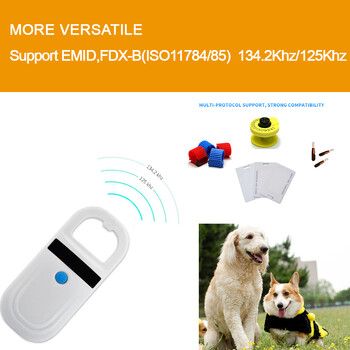 Pet ID Reader 134,2Khz FDX-B Pet Scanner ISO11784/5 Chip Transponder Animal RfID USB Dog Cat Horse Handheld Led Scanner