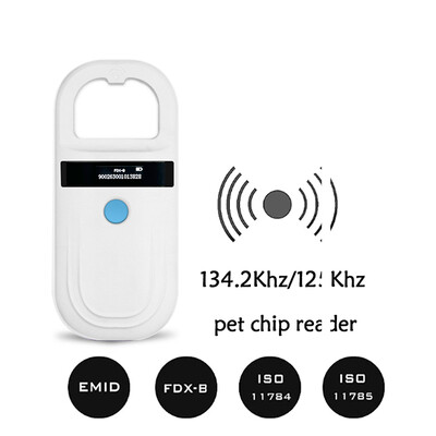 Gyvūnų ID skaitytuvas 134,2 Khz FDX-B naminių gyvūnėlių skaitytuvas ISO11784/5 lusto atsakiklis Gyvūnų RfID USB šunų kačių arklių rankinis LED skaitytuvas