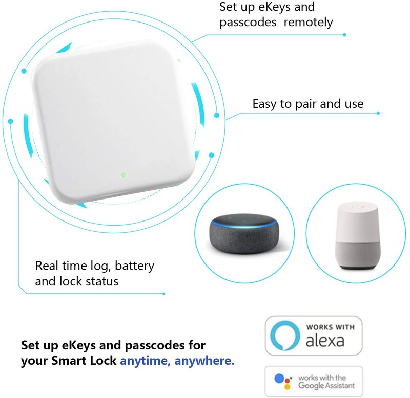 TTLOCK G2 / G3 / G4 Wifi vārteja viedajai durvju slēdzenei TTLlock mobilā tālruņa tālvadības pults LOCK Atbloķēt Bluetooth uz Wifi pārveidotāju