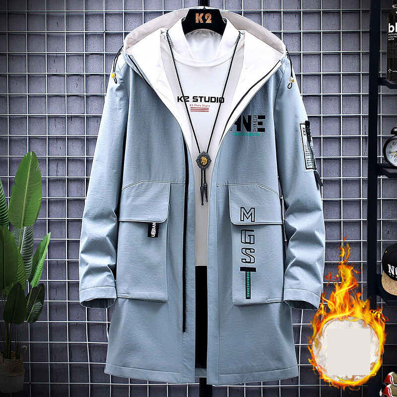 Vīriešu jakas 2020. gada rudens ziema Jaunas jakas, vidēja garuma, ikdienas vējjakas, rudens apģērbi, samta, biezi topi