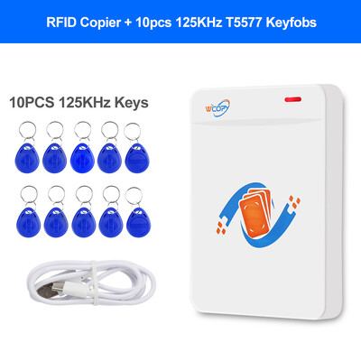 RFID koopiamasin paljundusaparaat Reader Writer 125KHz 13.56MHz USB programmeerija Võtmehoidjad UID T5577 korduvkirjutatav tugi NFC telefon / randmepael