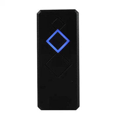 Augstas kvalitātes mini piekļuves kontroles karšu lasītājs 13,56 MHZ Wiegand interfeiss, ūdensizturīgs dizains. Darbs lietus laikā, āra darbība