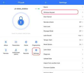 TTLOCK Безжична цифрова клавиатура работи с TTLOCK Bluetooth Smart Devices Fingerprint Lock