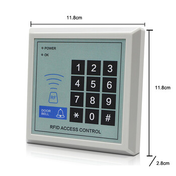 RFID 125Khz Контрол на достъпа Клавиатура Устройство Сигурност на машината RFID Близост Заключване на входна врата Система за контрол на достъпа 1000 потребителя