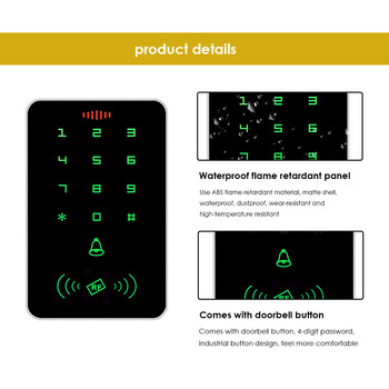 RFID клавиатура за достъп 125KHz заключване на врата контрол на достъпа 1000 потребителска безконтактна карта клавиатура 13.56Mhz достъп Redaer