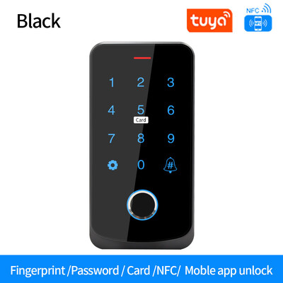 NFC Bluetooth Tuya juurdepääsu juhtimissüsteem IP65 veekindel RFID IC sõrmejäljeklaviatuur Taustvalgustusega puuteekraan