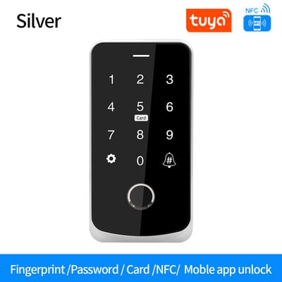 NFC Bluetooth Tuya juurdepääsu juhtimissüsteem IP65 veekindel RFID IC sõrmejäljeklaviatuur Taustvalgustusega puuteekraan