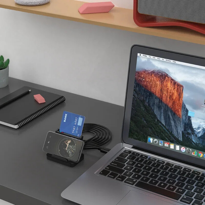 Uus SCR816 Smart CAC Reader maksude esitamise SIM IC sularahaautomaat Smart saab kasutada universaalse juurdepääsukaardi jaoks Riigi ID Riiklik ID-kaart