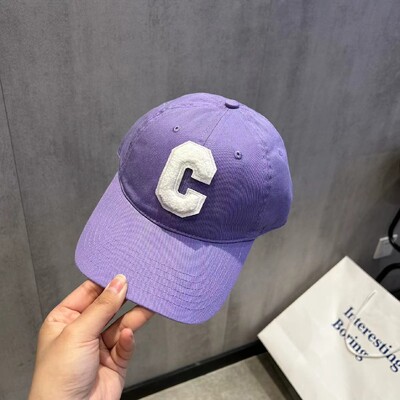 Φθορίζον κίτρινο καπέλο πάπιας με γράμμα C μόδας καπέλο χιπ χοπ casual καπέλο Κορεατικό μινιμαλιστικό καπέλο μπέιζμπολ με σκίαστρα