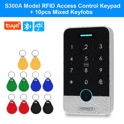 Αδιάβροχο Bluetooth Tuya APP Ελεγκτής πρόσβασης δακτυλικών αποτυπωμάτων Αυτόνομο πληκτρολόγιο RFID Πληκτρολόγιο αφής 13,56 MHz Σύστημα ανοίγματος πόρτας