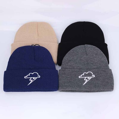 Jauna Sieviešu Cepurīte Ikdienas Cepurīte Ziemas Unisex Rib Trikotāžas Beanes Cepures Sievietēm Vīrieši Bērni Meitenes Zēni Melns Pelēks Sarkans Vienkrāsains
