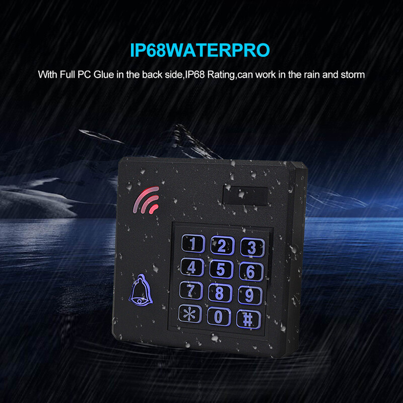 125KHz kontroler pristupa RFID tipkovnica za kontrolu pristupa IP68 Vodootporan sustav otvaranja vanjskih vrata + 10PCS EM4100 kartica s privjescima