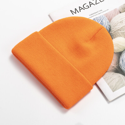 Χειμερινά νέα καπέλα Beanies για Unisex πλεκτά μασίφ χαριτωμένο καπέλο Lady φθινοπωρινά γυναικεία καπέλα Beanie Warmer Bonnet Ανδρικά καπέλα casual Χονδρική