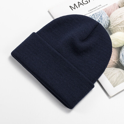 Χειμερινά νέα καπέλα Beanies για Unisex πλεκτά μασίφ χαριτωμένο καπέλο Lady φθινοπωρινά γυναικεία καπέλα Beanie Warmer Bonnet Ανδρικά καπέλα casual Χονδρική