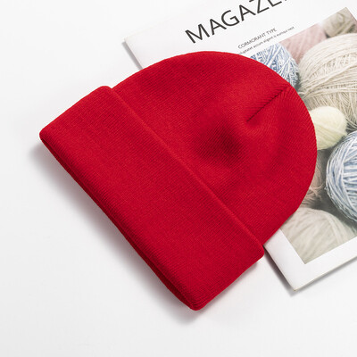 Χειμερινά νέα καπέλα Beanies για Unisex πλεκτά μασίφ χαριτωμένο καπέλο Lady φθινοπωρινά γυναικεία καπέλα Beanie Warmer Bonnet Ανδρικά καπέλα casual Χονδρική