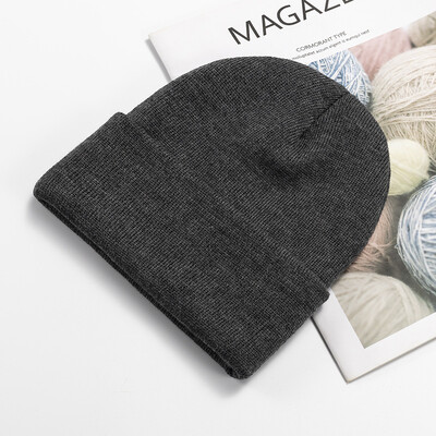 Χειμερινά νέα καπέλα Beanies για Unisex πλεκτά μασίφ χαριτωμένο καπέλο Lady φθινοπωρινά γυναικεία καπέλα Beanie Warmer Bonnet Ανδρικά καπέλα casual Χονδρική