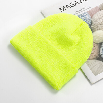 Χειμερινά νέα καπέλα Beanies για Unisex πλεκτά μασίφ χαριτωμένο καπέλο Lady φθινοπωρινά γυναικεία καπέλα Beanie Warmer Bonnet Ανδρικά καπέλα casual Χονδρική