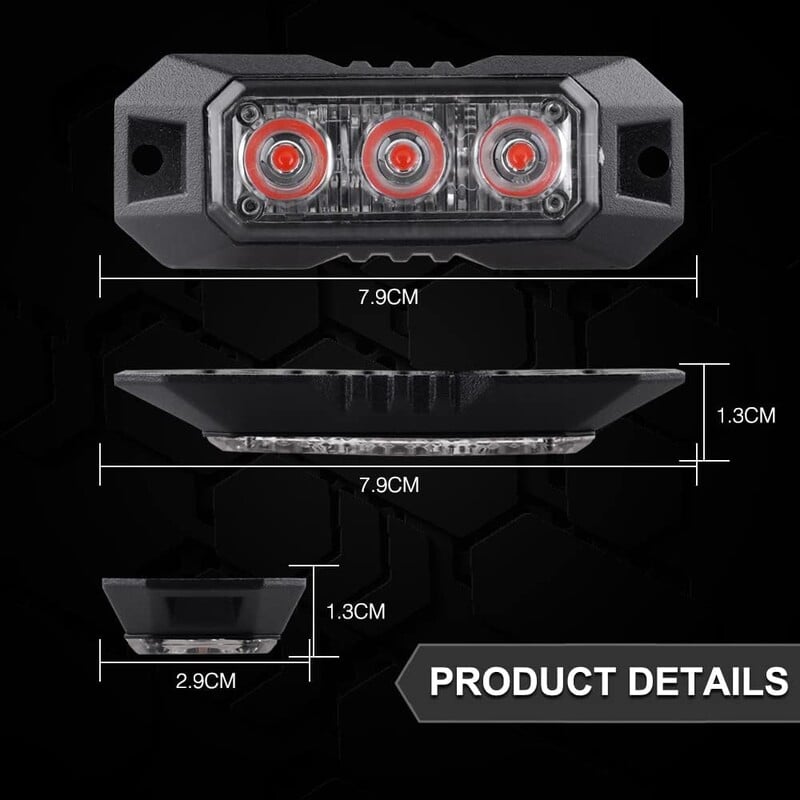 3 LED-i vilkuvat vilkuvat veoautode LED-võretulede avariimajaka ohutuledel on sünkroonimisfunktsioon