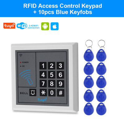 Πληκτρολόγιο ελέγχου πρόσβασης WiFi Tuya 125KHz RFID Αυτόνομος ελεγκτής πρόσβασης Σύστημα ανοίγματος πόρτας WG26 Αναγνώστης καρτών Smart APP Ξεκλείδωμα