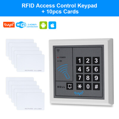 Πληκτρολόγιο ελέγχου πρόσβασης WiFi Tuya 125KHz RFID Αυτόνομος ελεγκτής πρόσβασης Σύστημα ανοίγματος πόρτας WG26 Αναγνώστης καρτών Smart APP Ξεκλείδωμα