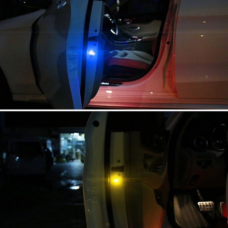2Pcs Univerzalno 5 LED svjetlo upozorenja za otvaranje vrata automobila LED svjetiljka protiv sudara Treperenje alarma Svjetlo upozorenja za parkiranje