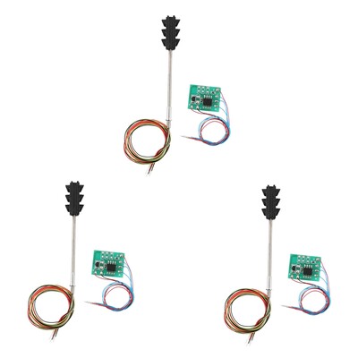 3X 3 boje semafora Ho Oo Model u mjerilu 6LED za Diy Stol od pijeska Prijelaz ulice Građevinska željeznica Dvostrani