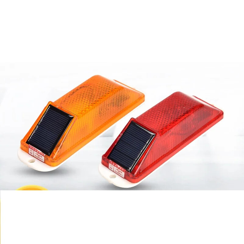 Hoiatus-LED-lambi välklamp Liiklus Ettevaatustuli kiibi juhtsilla ehitus Laetav öösõit Päikeseenergiaga