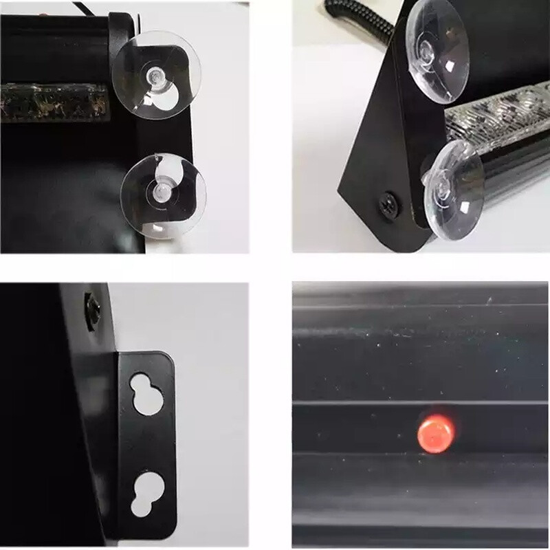 Automobilių policijos šviesos sunkvežimių avarinis blykstė brūkšnys, įspėjamoji lemputė, dienos metu veikianti blykstė LED policijos šviesos 8 šviesos diodai, 3 mirksintys 12 V