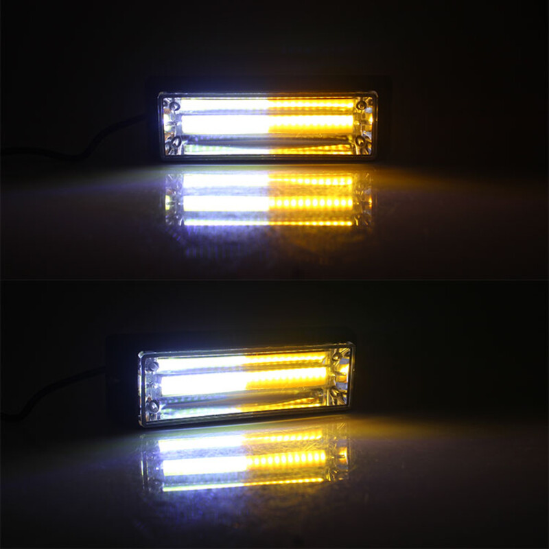 12V 24V sunkvežimio LED blykstelėjusi avarinė lemputė COB automobilio priekinės grotelės, įspėjamoji lemputė, pavojaus blykstės juosta ugniagesių sunkvežimių policijos mirksinti