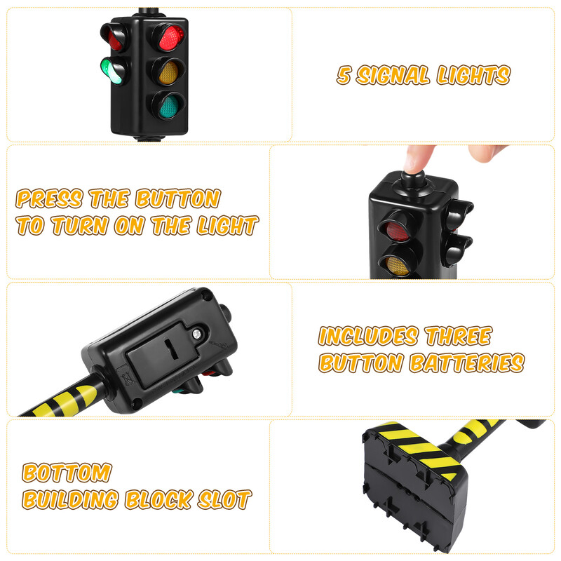 2 tk lastele harivad mänguasjad valgusfoori mudelid, simulatsioonifoorid, alushariduse mängukomplekt teesklemise hädaolukorraks