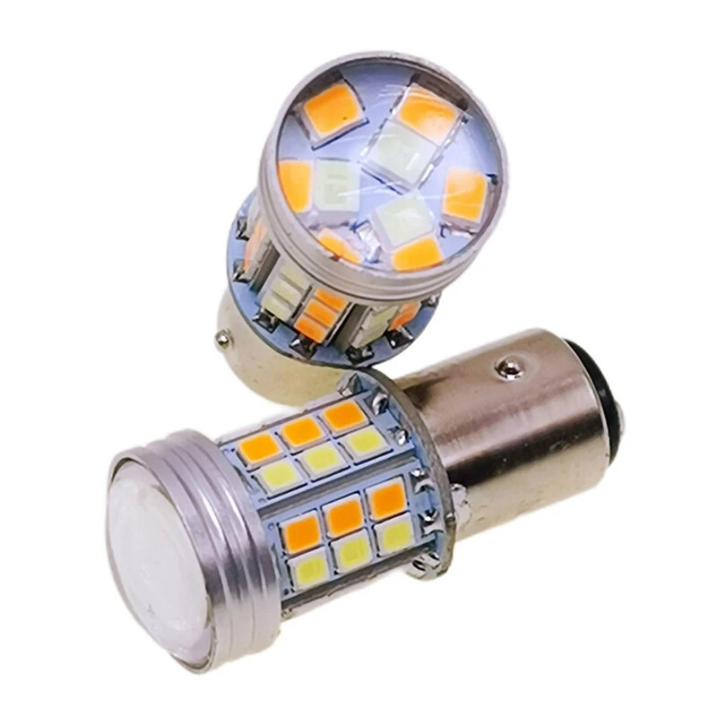 1157 BAY15D/7443 T20/3157 T25 2835 45SMD LED Dual Color Car DRL Semnalizator de marșarier Lumină de frână Indicator de lățime Lumină automată